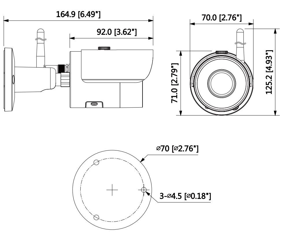 Camera ip wifi exterieur interieur Dahua HFW1320SP